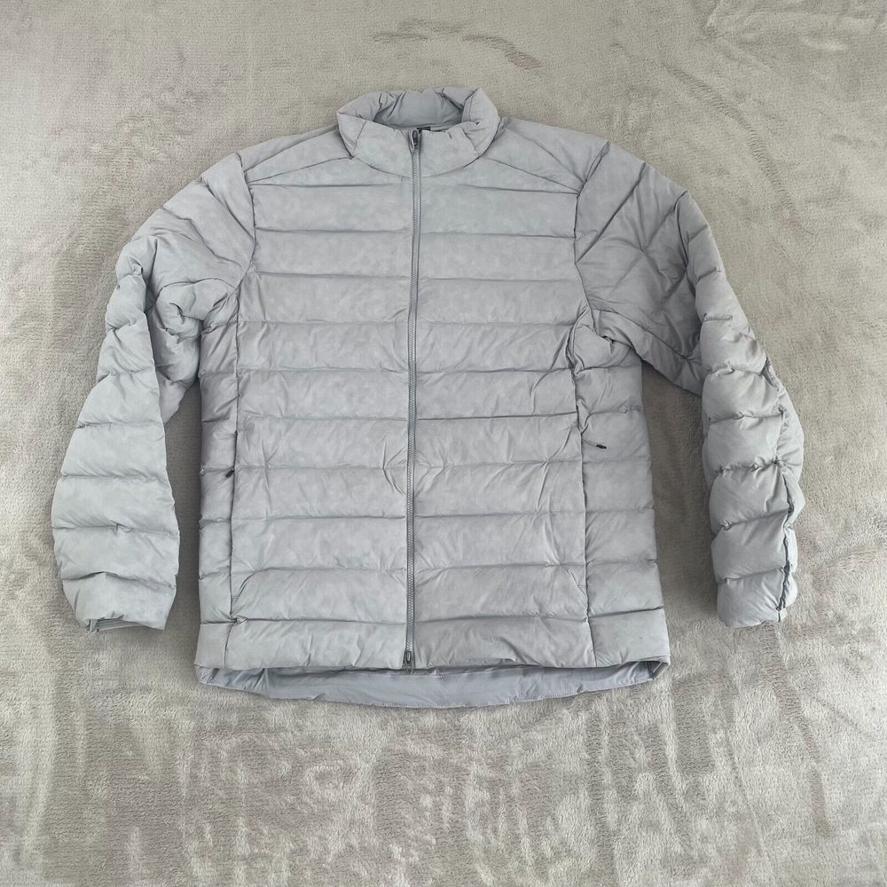 Lululemon Navigation Stretch Down Jacket Men XS Silver Drop 700 Fill WindProof